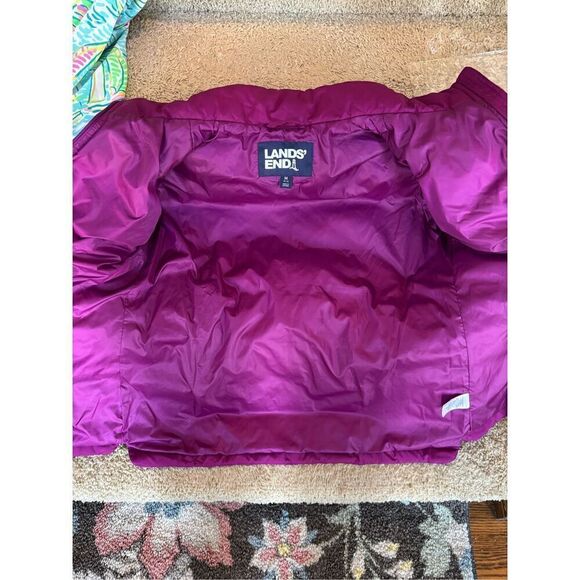 Land’s End Women's Down Puffer Jacket Bright Pink Size M - Picture 4 of 5